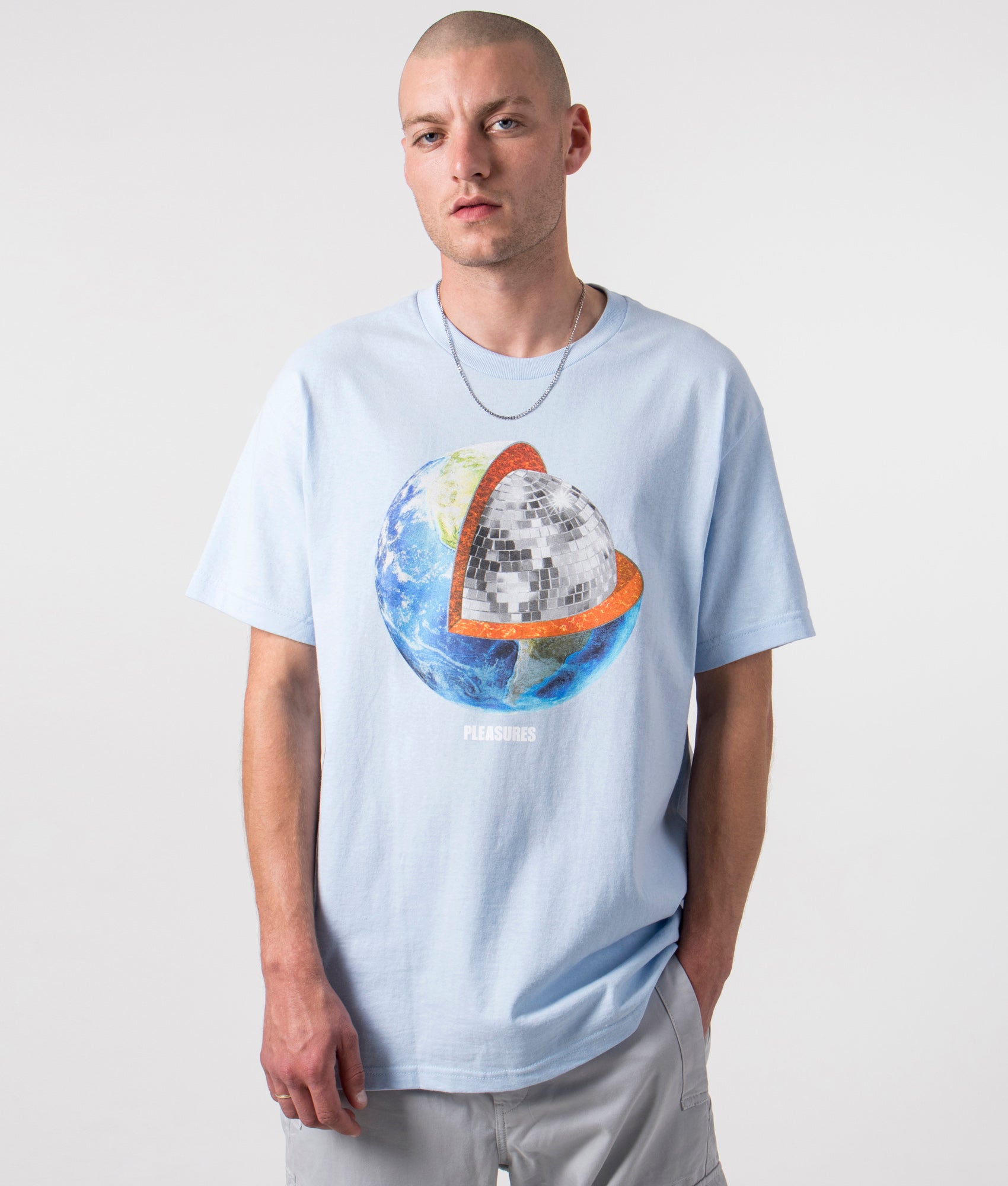 【PLEASURES】 ETERNAL T-SHIRT CAROLINA BLUE Dance T-Shirt Powder Blue | PLEASURES | EQVVS