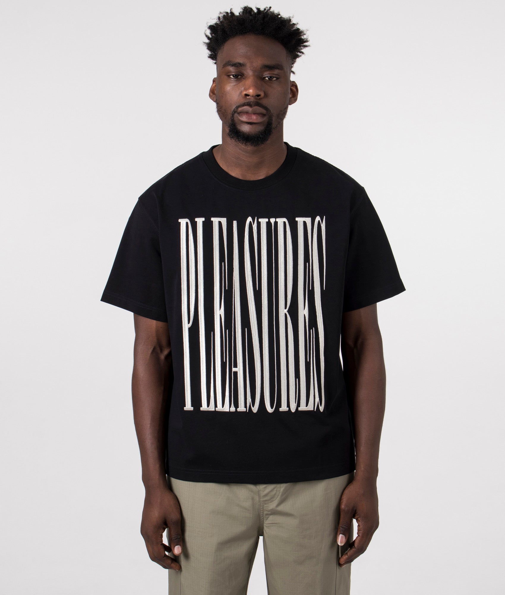 Stretch Heavyweight T-Shirt Black | Pleasures | EQVVS