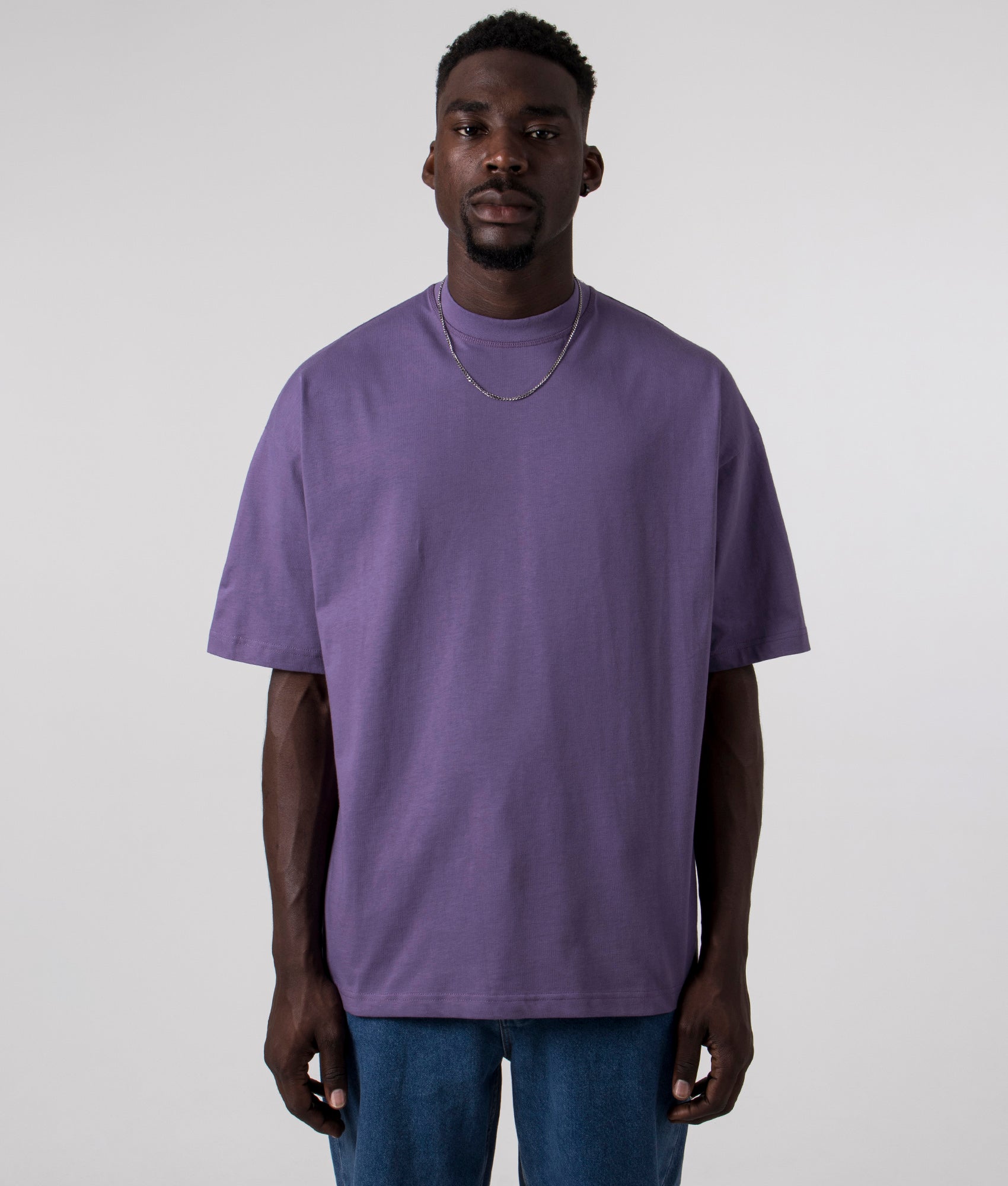 oversized purple shirt