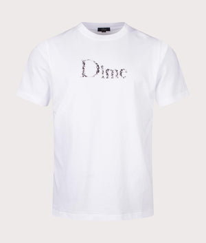 Classic Skull T-Shirt in White by Dime. EQVVS Front Angle Shot.