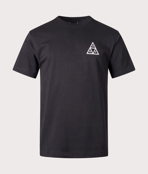 Set Triple Triangle T-Shirt in Black by Huf. EQVVS Front Angle Shot.