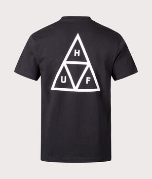 Set Triple Triangle T-Shirt in Black by Huf. EQVVS Back Angle Shot.