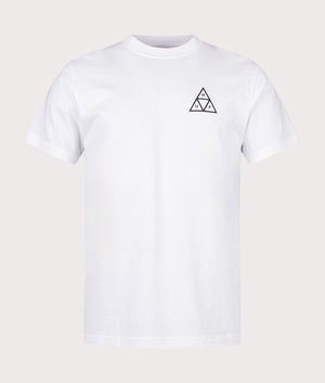 Set Triple Triangle T-Shirt in White by Huf. EQVVS Front Angle Shot.