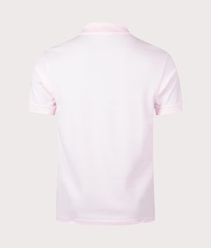 Lacoste Relaxed Fit L1212 Croc Logo Polo Shirt Light Pink Back Shot EQVVS