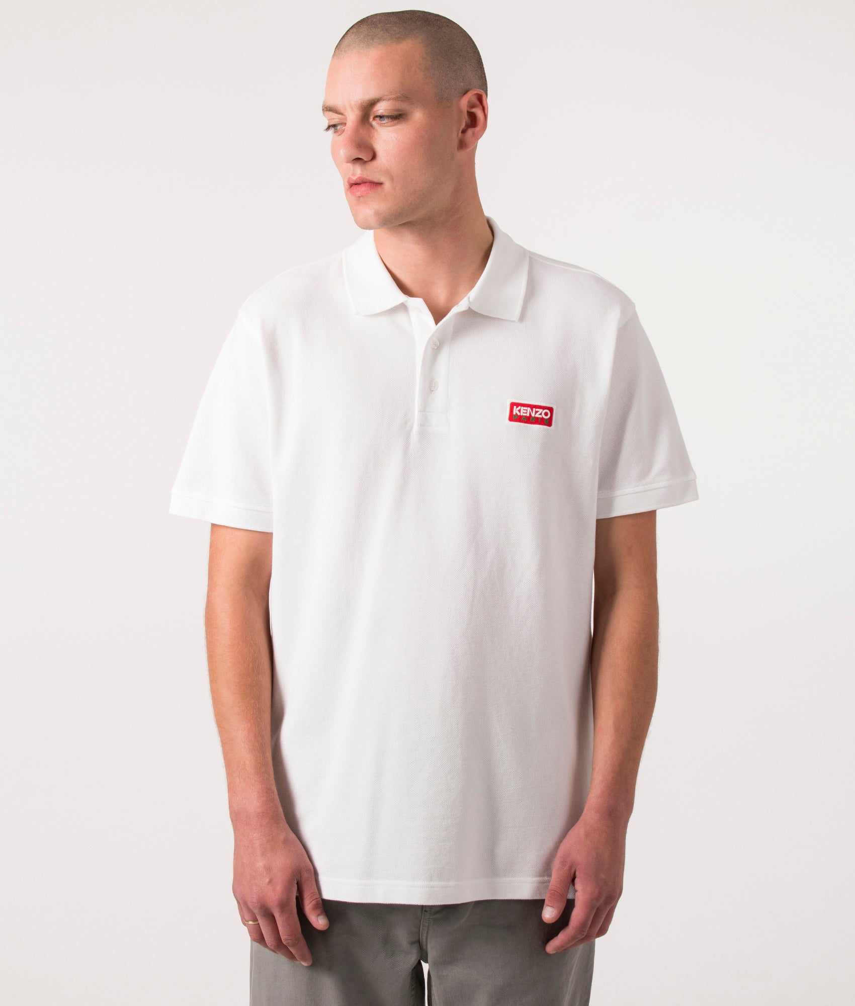Tシャツ・カットソー KENZO Men Polo Shirts FC65PO0024PU 01 White KENZO: polo shirt in cotton - White | Kenzo polo shirt
