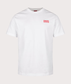 Kenzo Classic Two-Tone Embroidered T-Shirt in 02 off white front shot at EQVVS