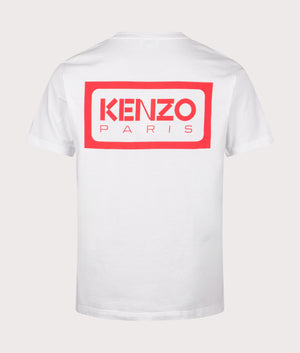 Kenzo Classic Two-Tone Embroidered T-Shirt in 02 off white back shot at EQVVS
