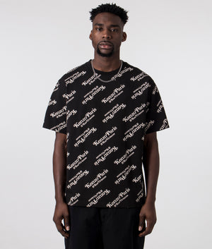 KENZO by Verdy Oversized T-Shirt in Black with White Branding, 100% Cotton Front Shot at EQVVS