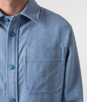 APC-Relaxed-Fit-Basile-Overshirt-Sky-Blue-Front-Detail-Model