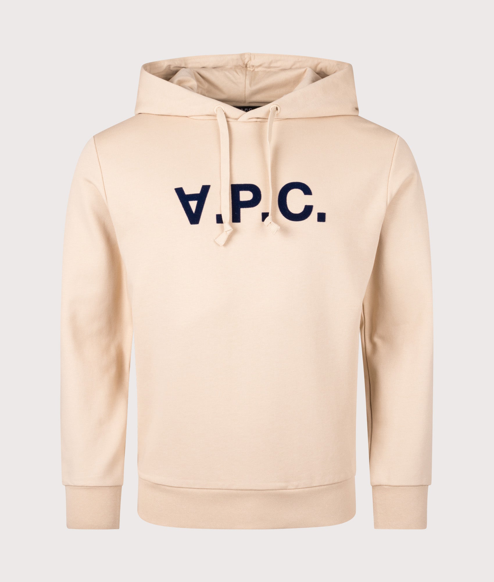 パーカー・フーディ A.P.C. Men Hoodies COHBNM27908 TBI Beige Grand VPC Logo GOTS Hoodie Beige/ Dark Navy | A.P.C | EQVVS