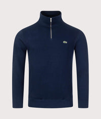 Quarter Zip Croc Logo Sweatshirt: 166 Navy