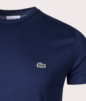 Pima Cotton Crew Neck T-Shirt Navy - Lacoste - EQVVS