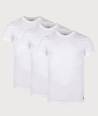 3 Pack Slim Fit Crewneck Loungewear T-Shirt: 003 White/White/White