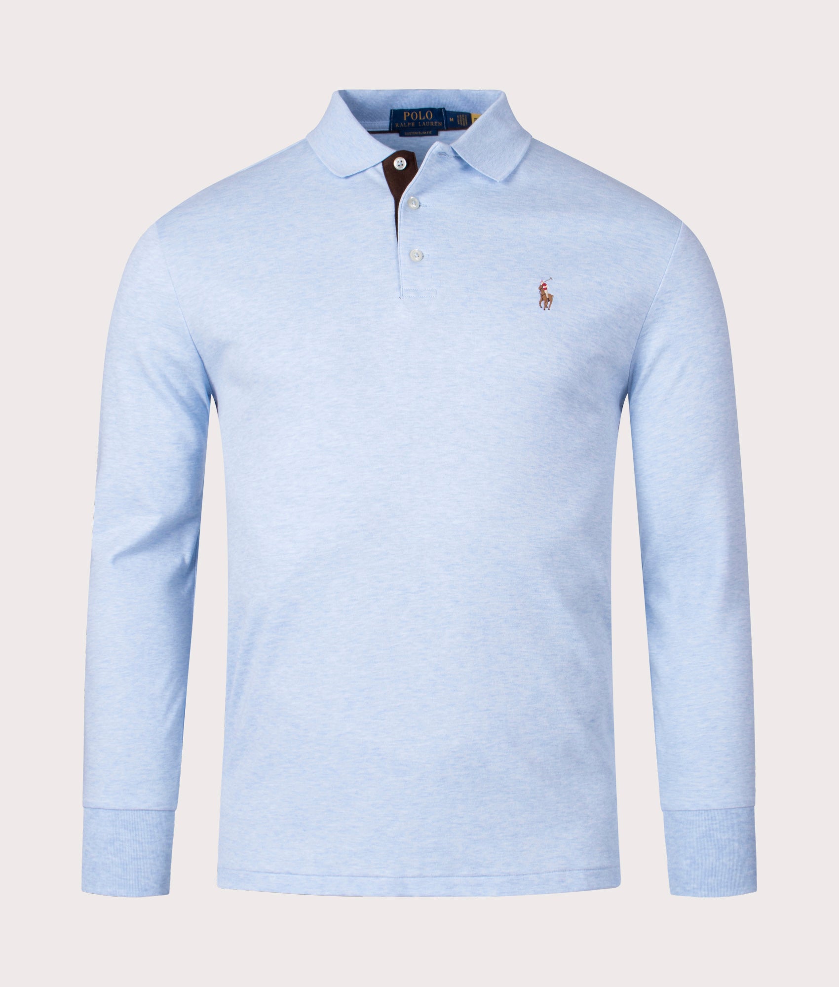 Polo Ralph Lauren - Long Sleeve Polo Shirt in Blue Heather