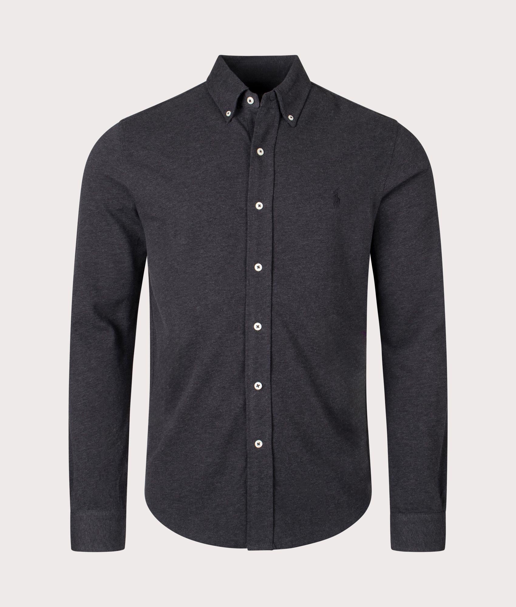 Featherweight Mesh Shirt Dark Granite Heather | Polo Ralph Lauren 