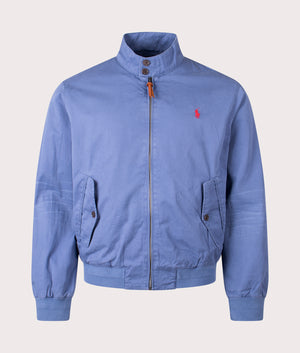 Twill Lined Windbreaker in Carson Blue by Polo Ralph Lauren. EQVVS Front Angle Shot.