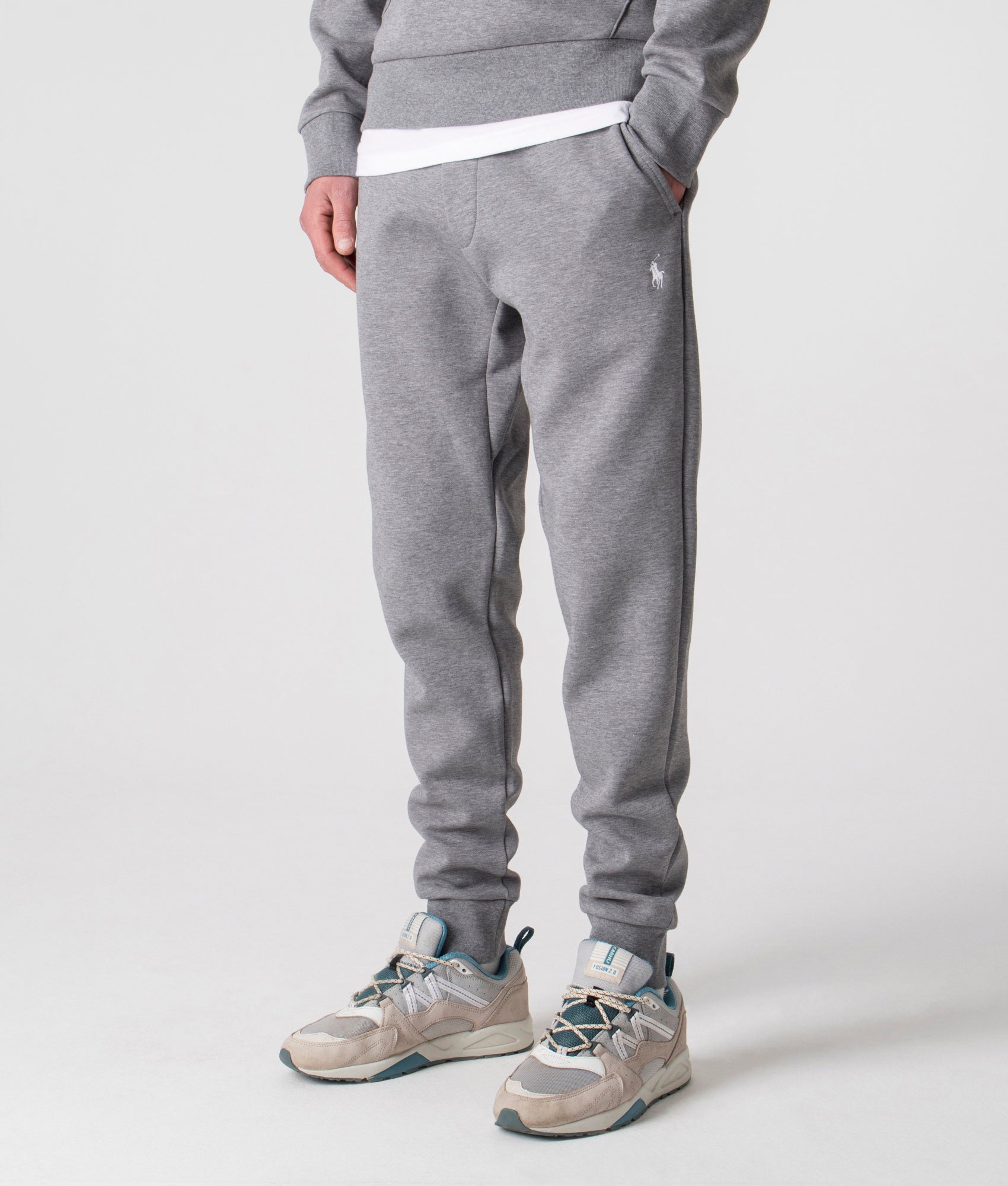 Double Knit Pony Logo Joggers Steel Heather | Polo Ralph Lauren