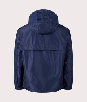 Water-Repellent Lined Hooded Windbreaker in Newport Navy by Polo Ralph Lauren. EQVVS Back Angle Shot.