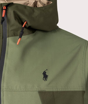 Polo Ralph Lauren Eastland Lined Jacket in Garden Trail Multi - Green & Khaki - 100% Cotton Detail Shot at EQVVS