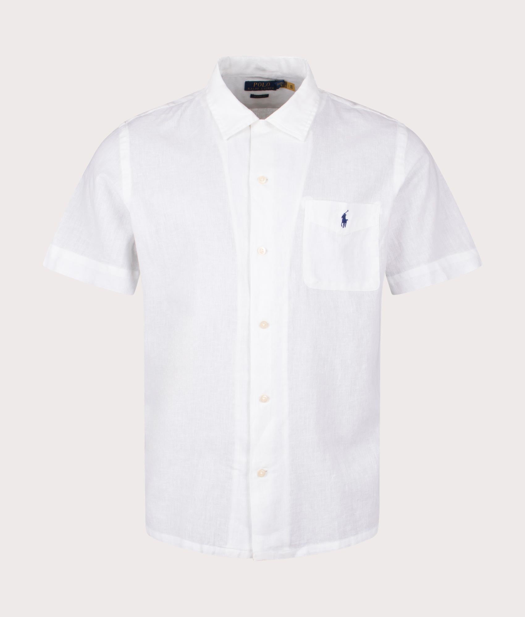 Classic Fit SS Linen Camp Shirt White Polo Ralph Lauren EQVVS