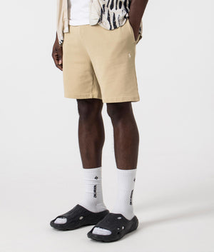 Athletic Sweat Shorts in Coastal Beige by Ralph Lauren. EQVVS Side Angle Shot.