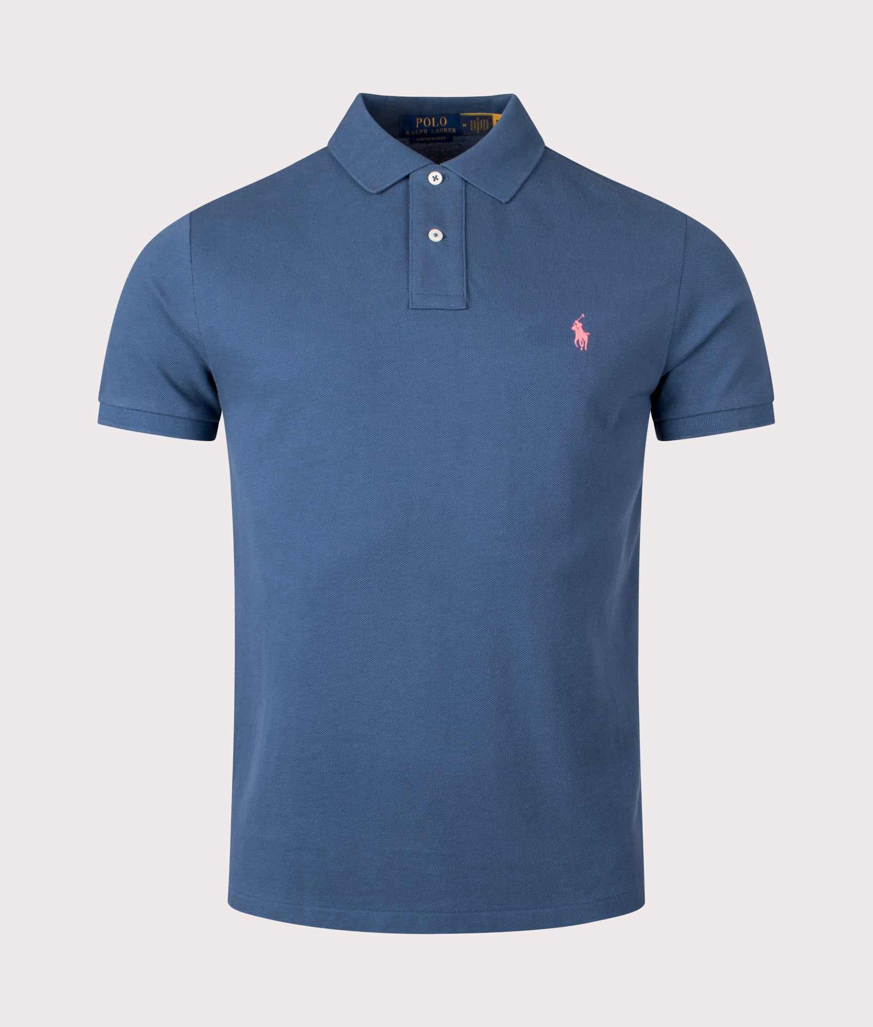 Custom Slim Fit Mesh Polo Shirt Clancy Blue | Polo Ralph Lauren  