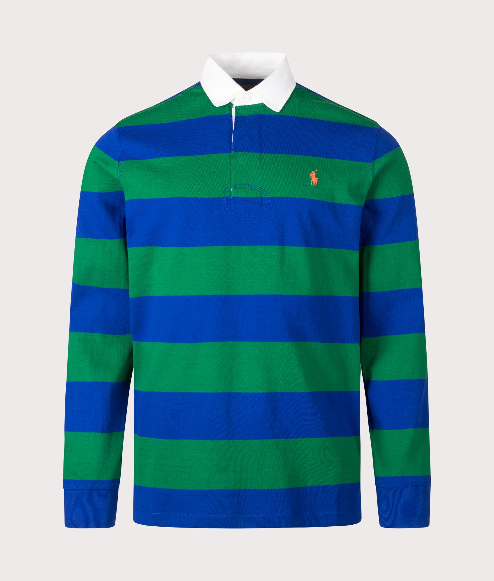 The Iconic Rugby Shirt in Green/Azure | Polo Ralph Lauren | EQVVS