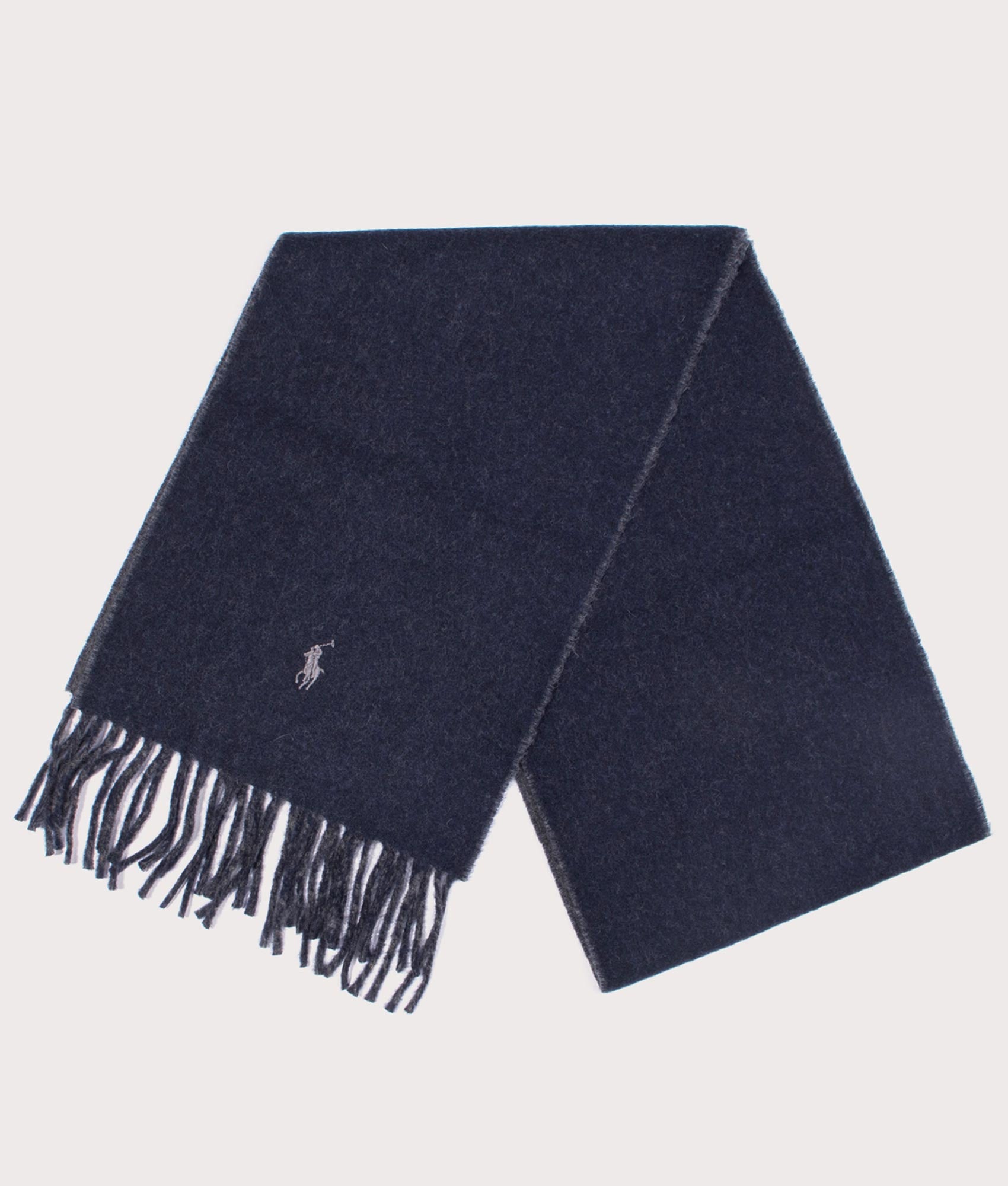Reversible Wool Scarf in Navy/Charcoal | Polo Ralph Lauren | EQVVS