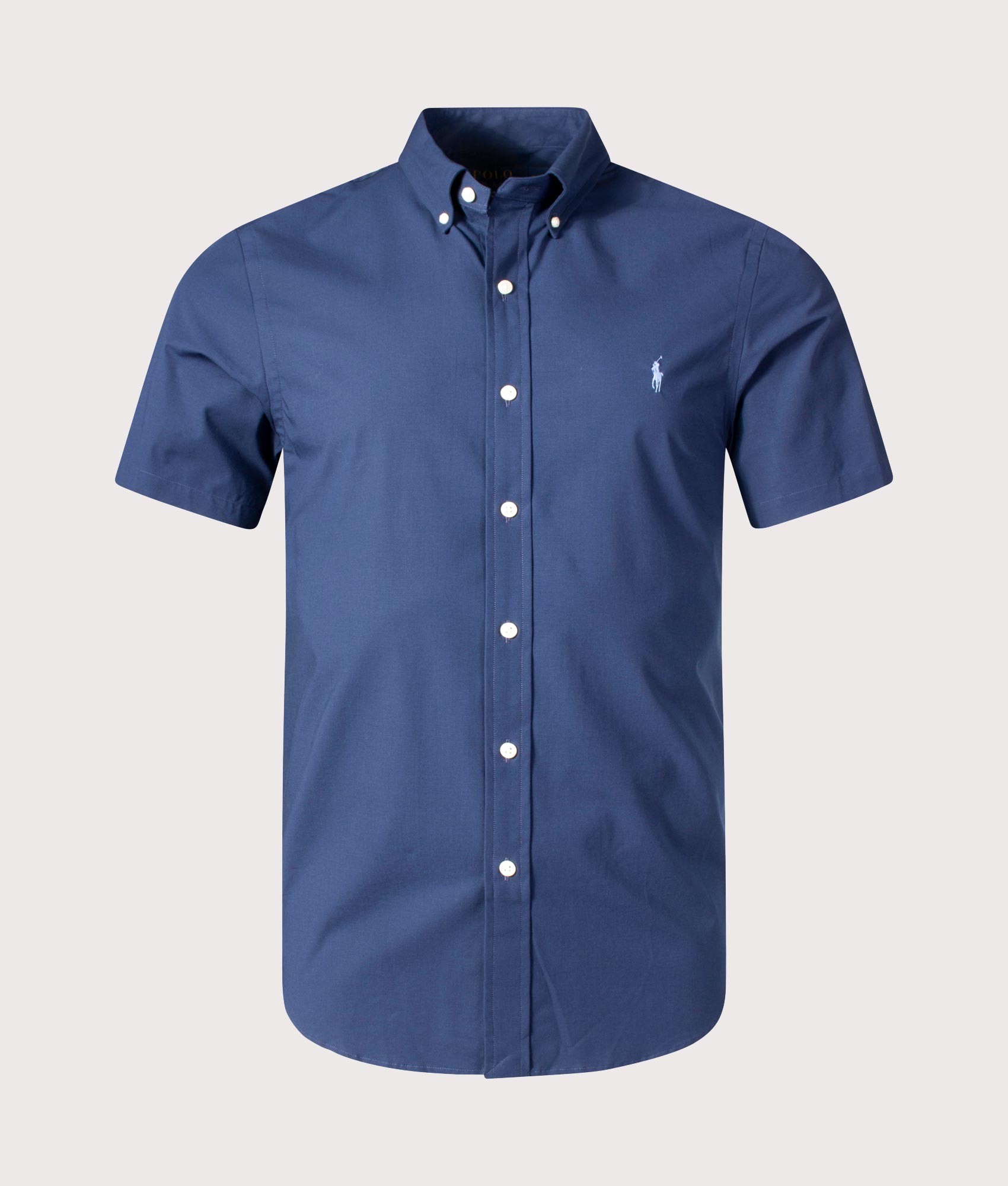 ralph lauren navy blue short sleeve shirt