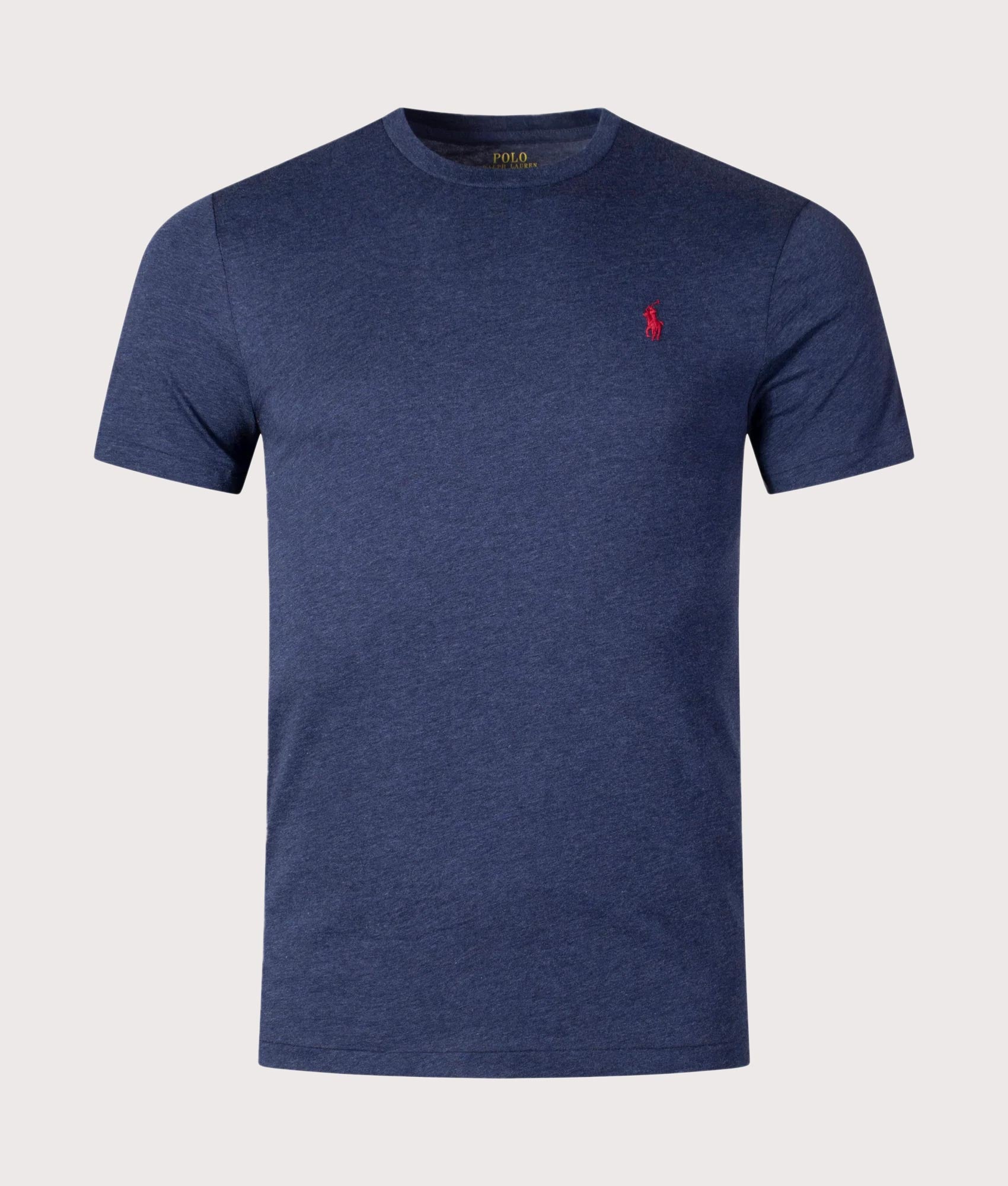 Tシャツ・カットソー Ralph Lauren SS25 CUSTOM S/S TEE (710671438 409) Custom Slim Fit T-Shirt Spring Navy Heather| Polo Ralph