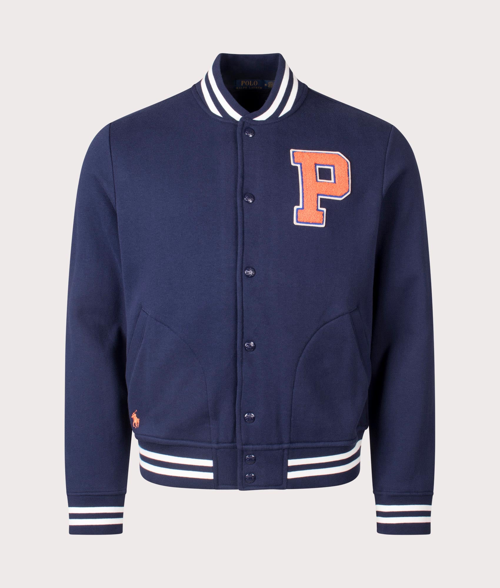 The RL Baseball Jacket in Cruise Navy | Polo Ralph Lauren | EQVVS