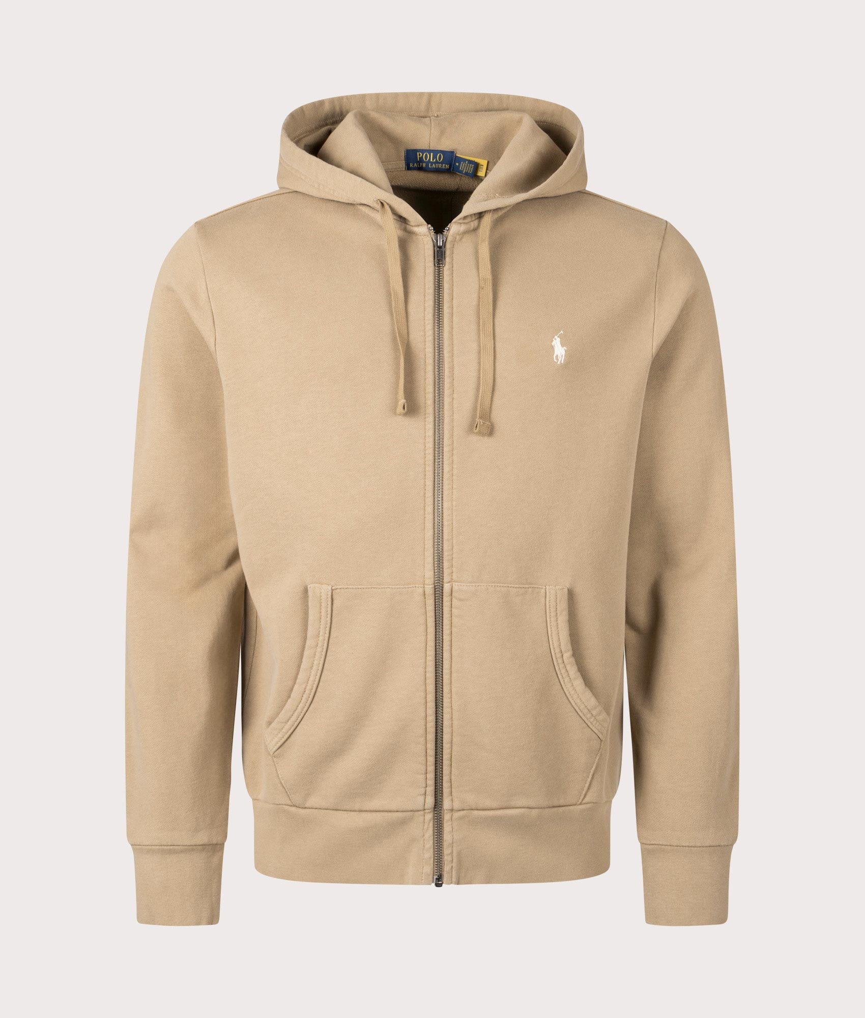 Zip Through Hoodie in Desert Khaki | Polo Ralph Lauren | EQVVS Zip Through Hoodie in Desert Khaki | Polo Ralph Lauren | EQVVS