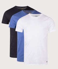 3 Pack Slim Fit Crewneck Loungewear T-Shirt: 041 3Pk Black/Old Royal/White