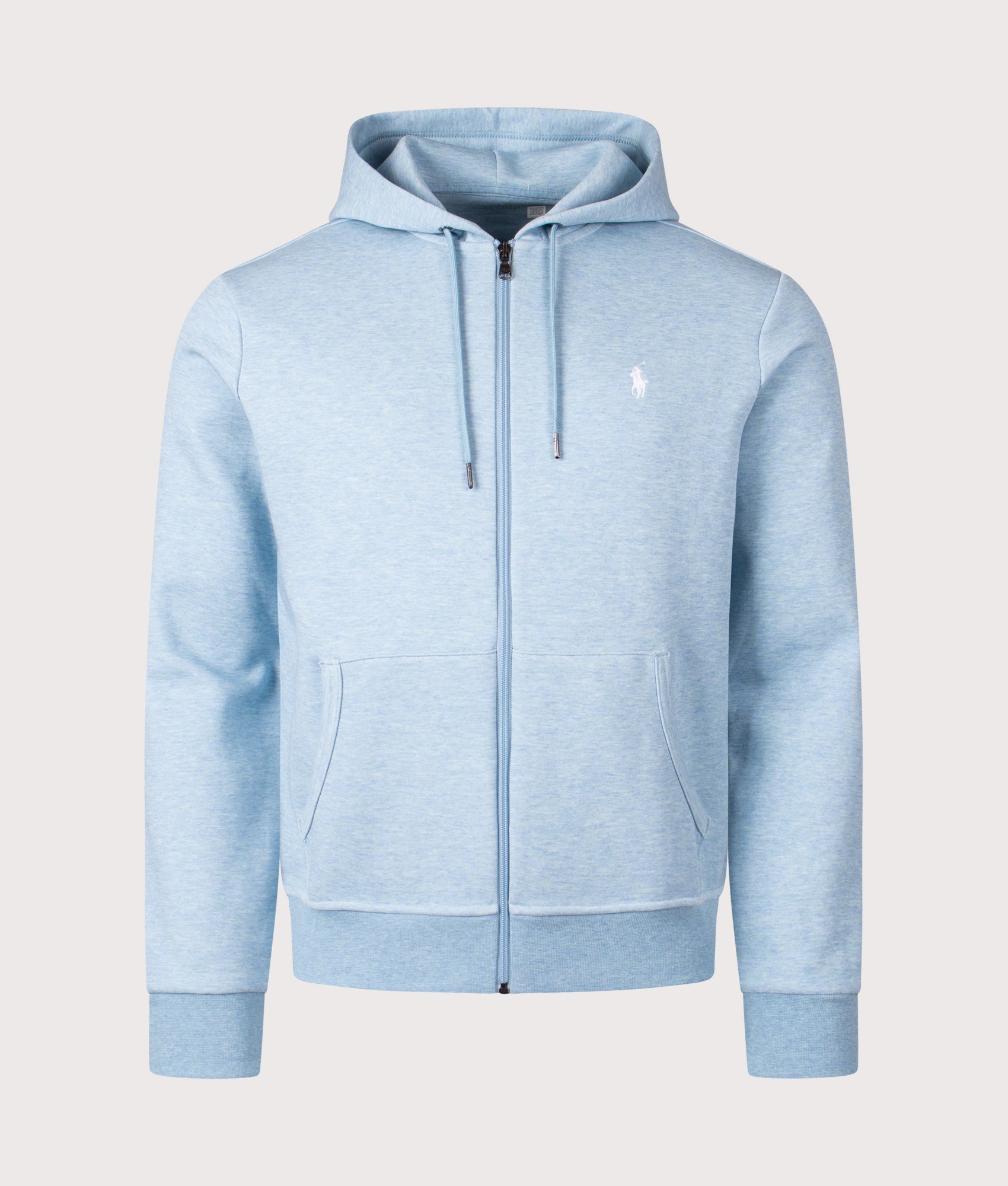 Zip Through Double Knit Hoodie in Blue | Polo Ralph Lauren | EQVVS
