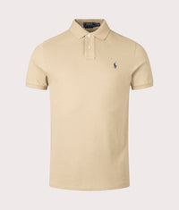 Custom Slim Fit Mesh Polo Shirt: 436 Coastal Beige