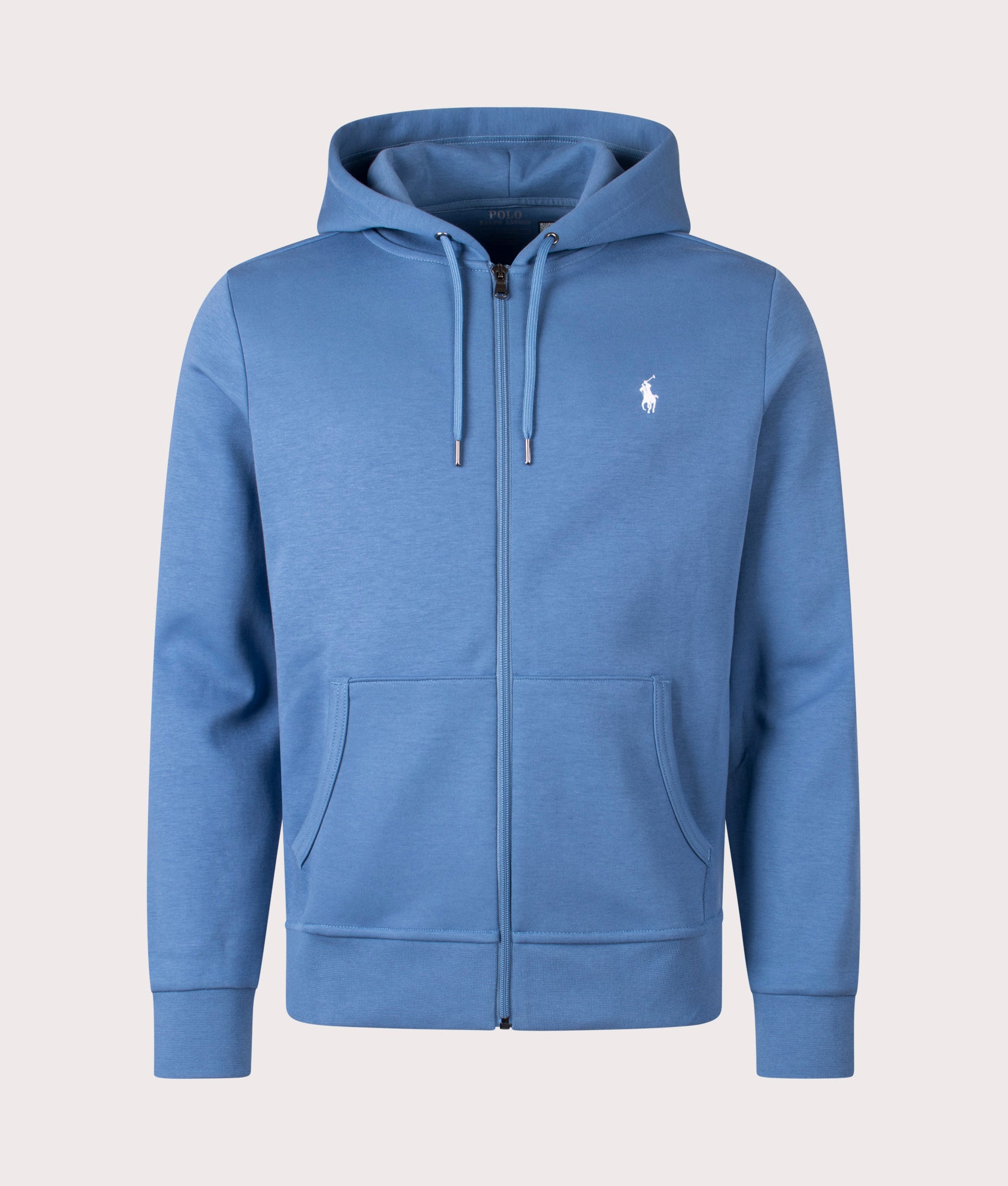 Zip Through Double Knit Hoodie Delta Blue | Polo Ralph Lauren | EQVVS