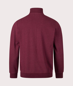Water-Repellent Terry Sweatshirt in Spring Wine Heather by Polo Ralph Lauren. EQVVS Back Angle Shot.