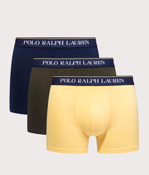 Polo Ralph Lauren Stretch Cotton 3 Pack Trunks Navy Armadillo Fall Yellow at EQVVS
