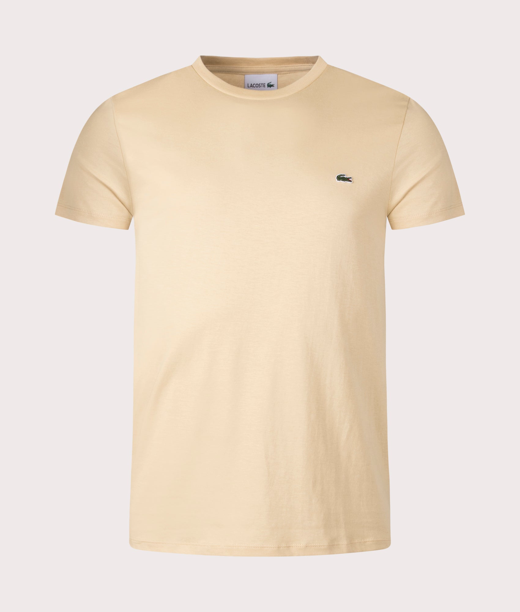 Pima Cotton Croc Logo T-Shirt Beige | Lacoste | EQVVS