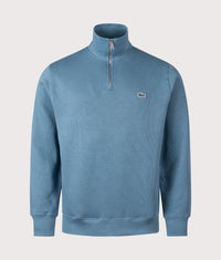 Quarter Zip High Neck Interlock Sweatshirt: HD9 Limestone