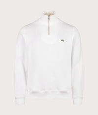 Quarter Zip Croc Logo Sweatshirt: 70V Flour