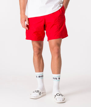 Regular-Fit-Nylon-Swim-Shorts-Scarlet-Red-AMI-EQVVS