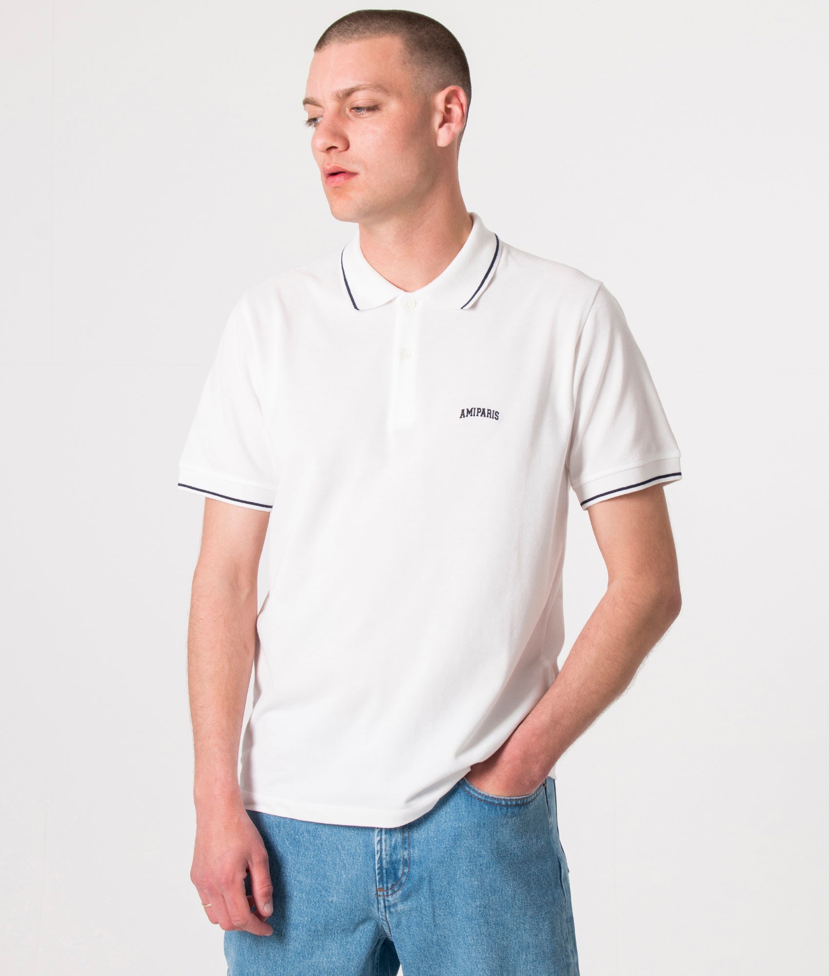 Tシャツ・カットソー AMI PARIS Cream viscose blend oversize polo shirt Ami Paris Cream Viscose Blend Oversize Polo Shirt – LOZURI®