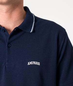 Curved-AMI-Paris-Logo-Polo-Shirt-Nautic-Blue-AMI-EQVVS