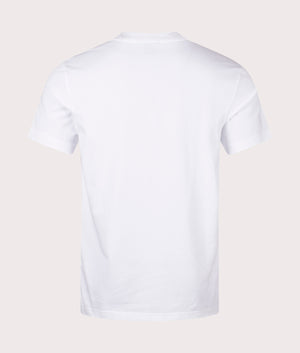 Relaxed Fit Stretch T-Shirt in White by Boss. EQVVS Back Angle Shot