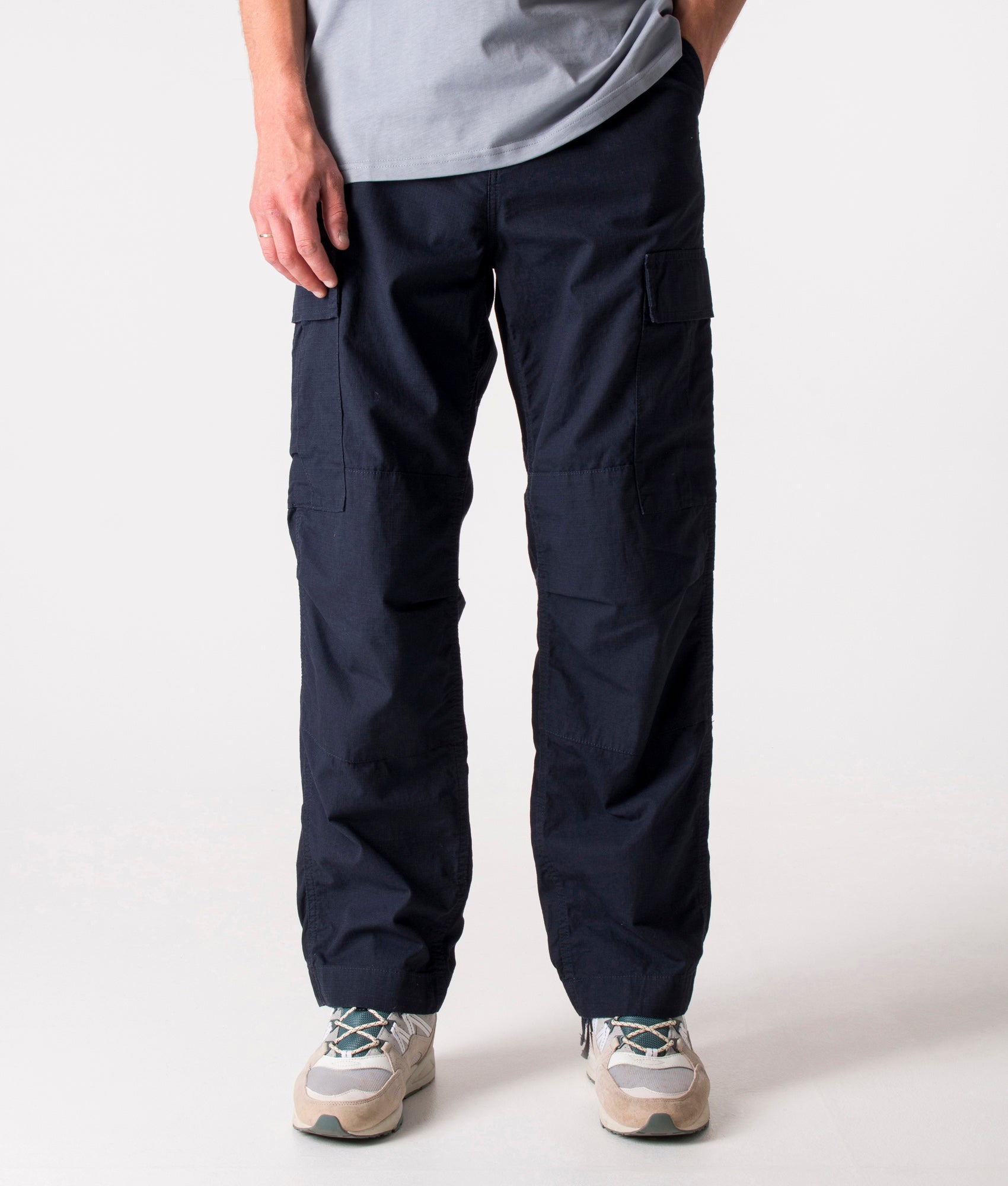 Regular Fit Cargo Pants Dark Navy Rinsed, Carhartt WIP