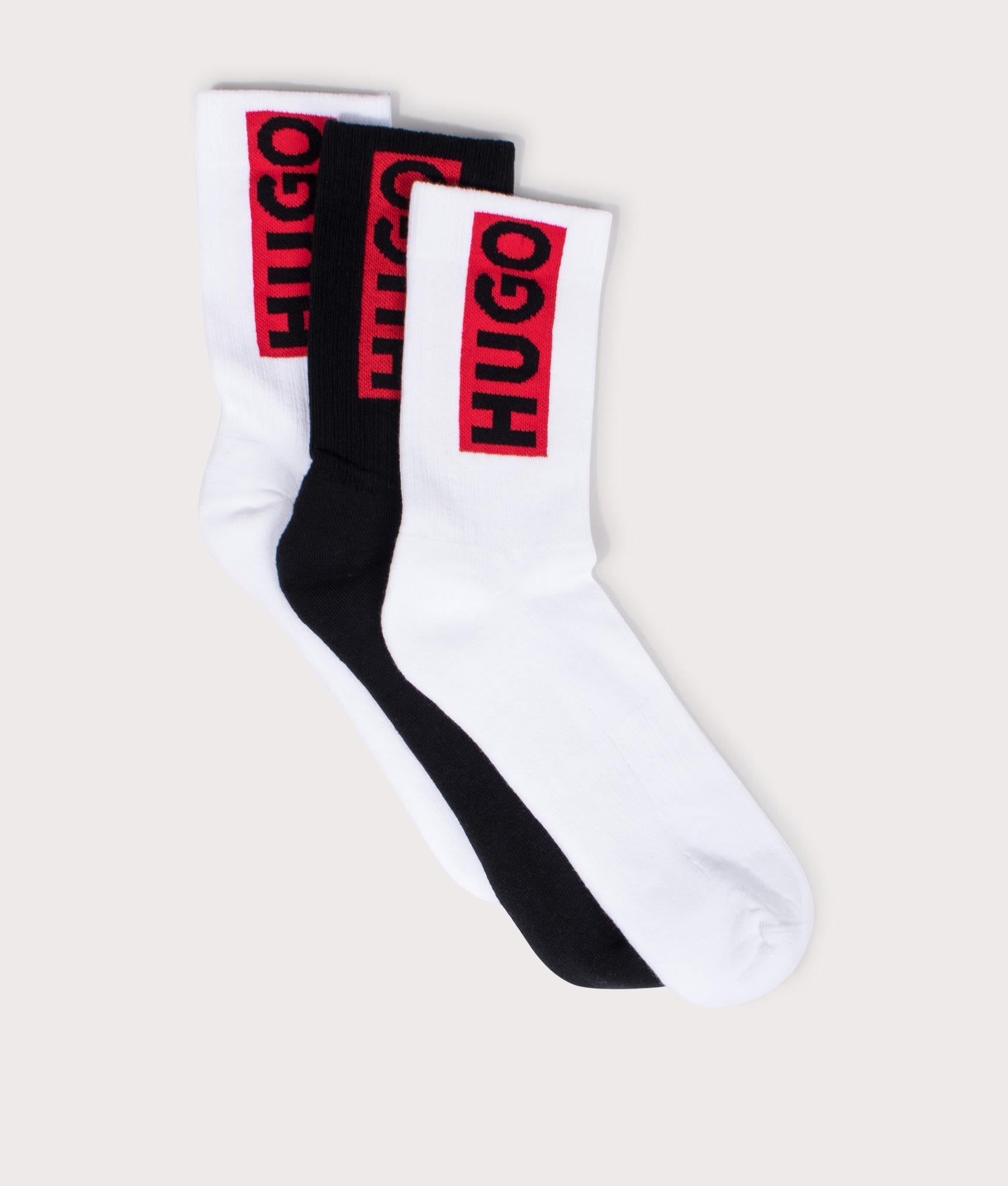 HUGO 2P Giftset Gadget CC - Set Regalo 2 Paia Di Calzini In Lunch Box, Taglia 40-46 Uomo