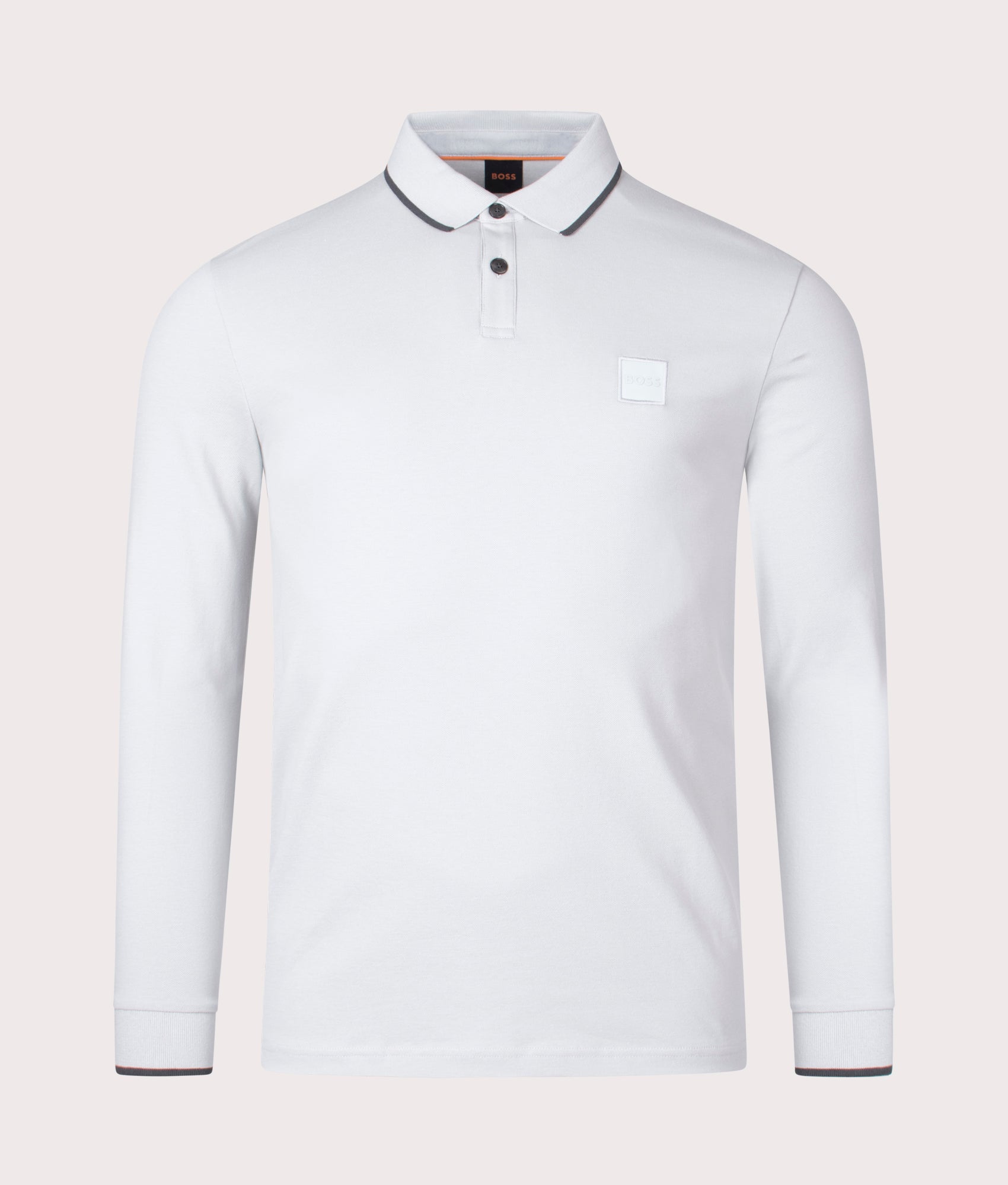 krone skrivestil forbrug Long Sleeve Passertip Polo Shirt Light/Pastel Grey | BOSS | EQVVS