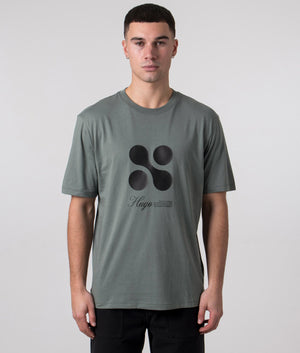 Dooling T-Shirt in Dark Green | HUGO | EQVVS model front shot