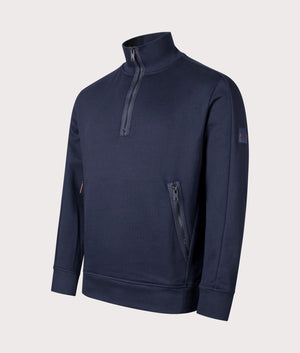 Zecompany-Quarter-Zip-Sweatshirt-Dark-Blue- BOSS-EQVVS